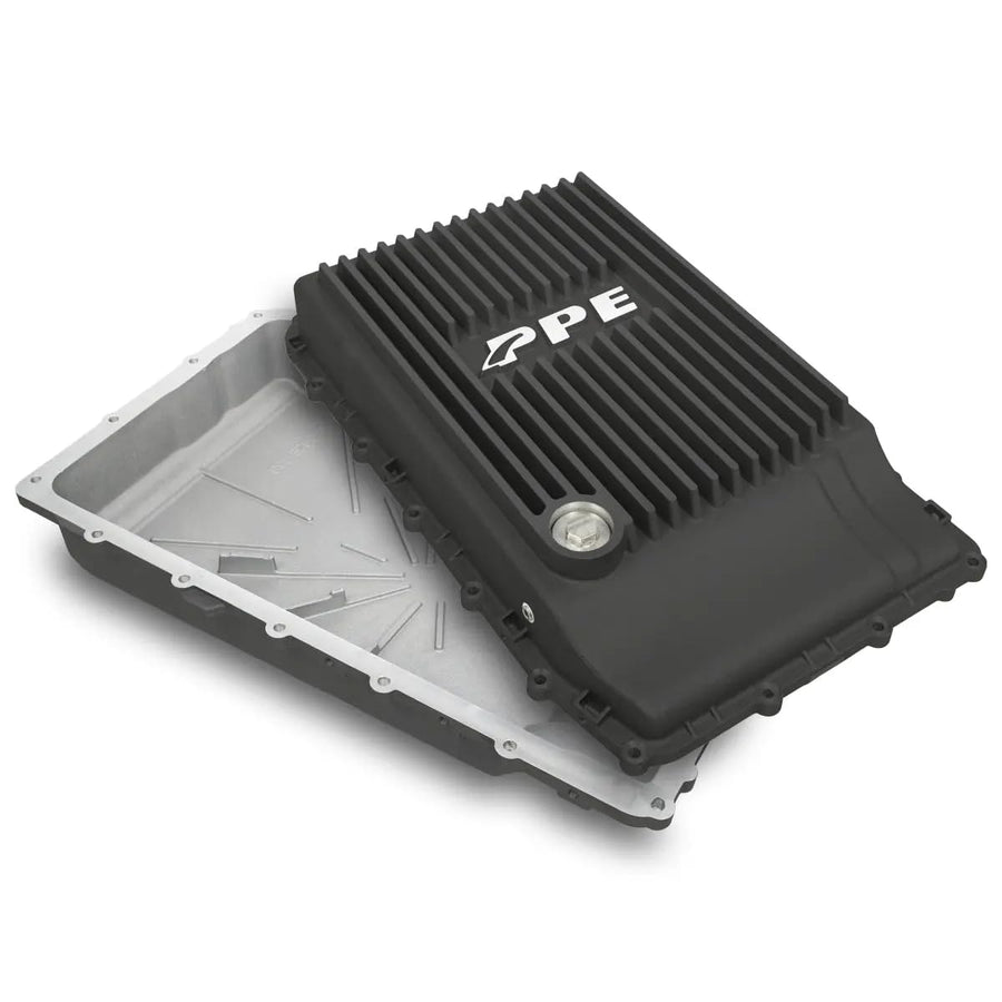 Heavy-Duty Cast Aluminum Pacific Performance Engineering Shallow Transmission Pan (Black) 328053220 Compatible with Ford 2017+ F150, 2019+ Ranger and 2018+ Mustang with 10R80 Transmission