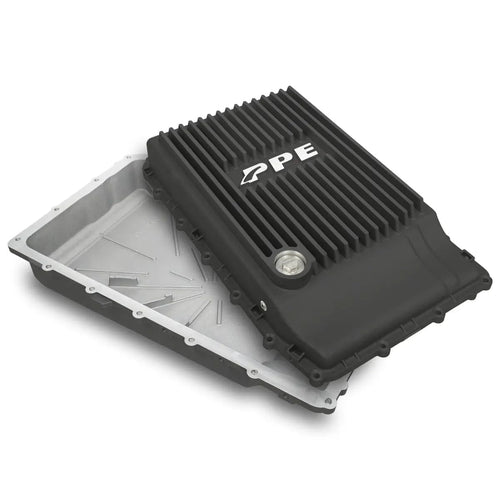 Heavy-Duty Cast Aluminum Pacific Performance Engineering Shallow Transmission Pan (Black) 328053220 Compatible with Ford 2017+ F150, 2019+ Ranger and 2018+ Mustang with 10R80 Transmission