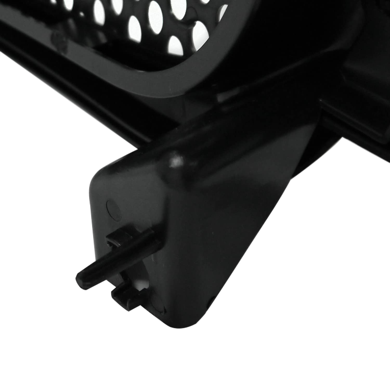 Spec-D Tuning Upper Hood Round Hole Mesh Grill Black Grille Compatible with 1999-2002 GMC Sierra, 2000-2006 GMC Yukon