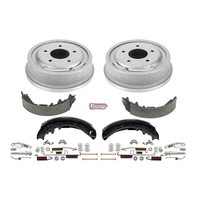 Power Stop KOE15347DK Rear Replacement Brake Kit-OE Brake Drums & Ceramic Brake Pads