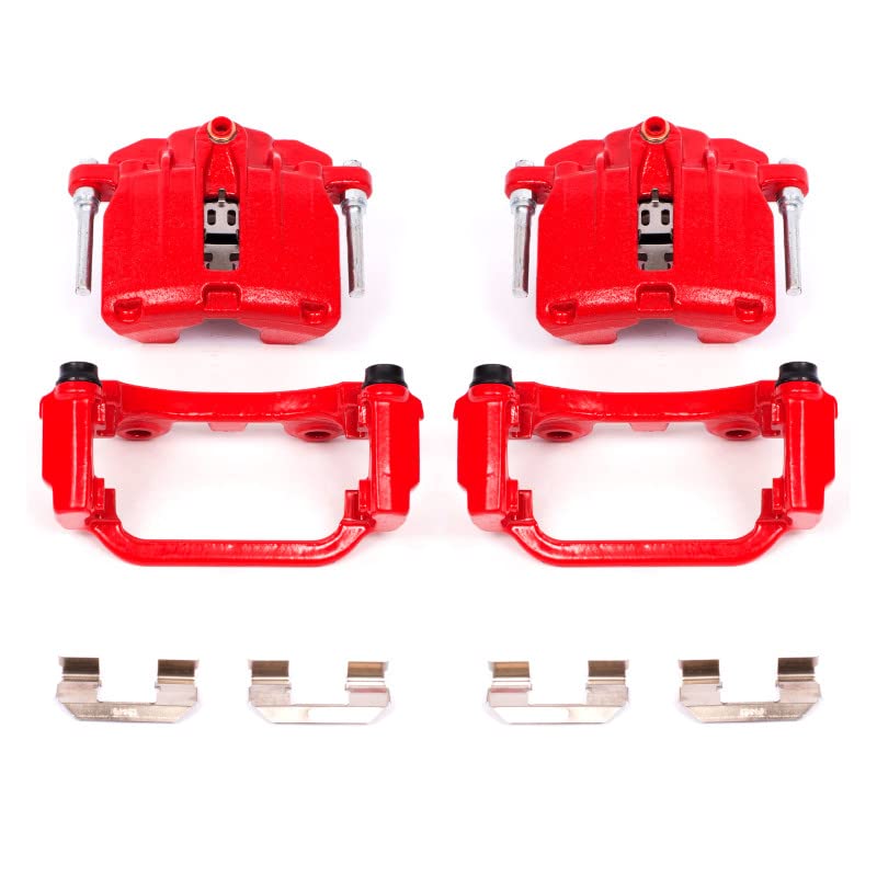 Power Stop Rear S4726 Pair of Red High-Temp Calipers For DeVille, Astro, Silverado 1500, Silverado 1500, Suburban 1500, Tahoe, Safari, Sierra 1500, Sierra 1500, Yukon, Yukon XL 1500 [Model Specific]