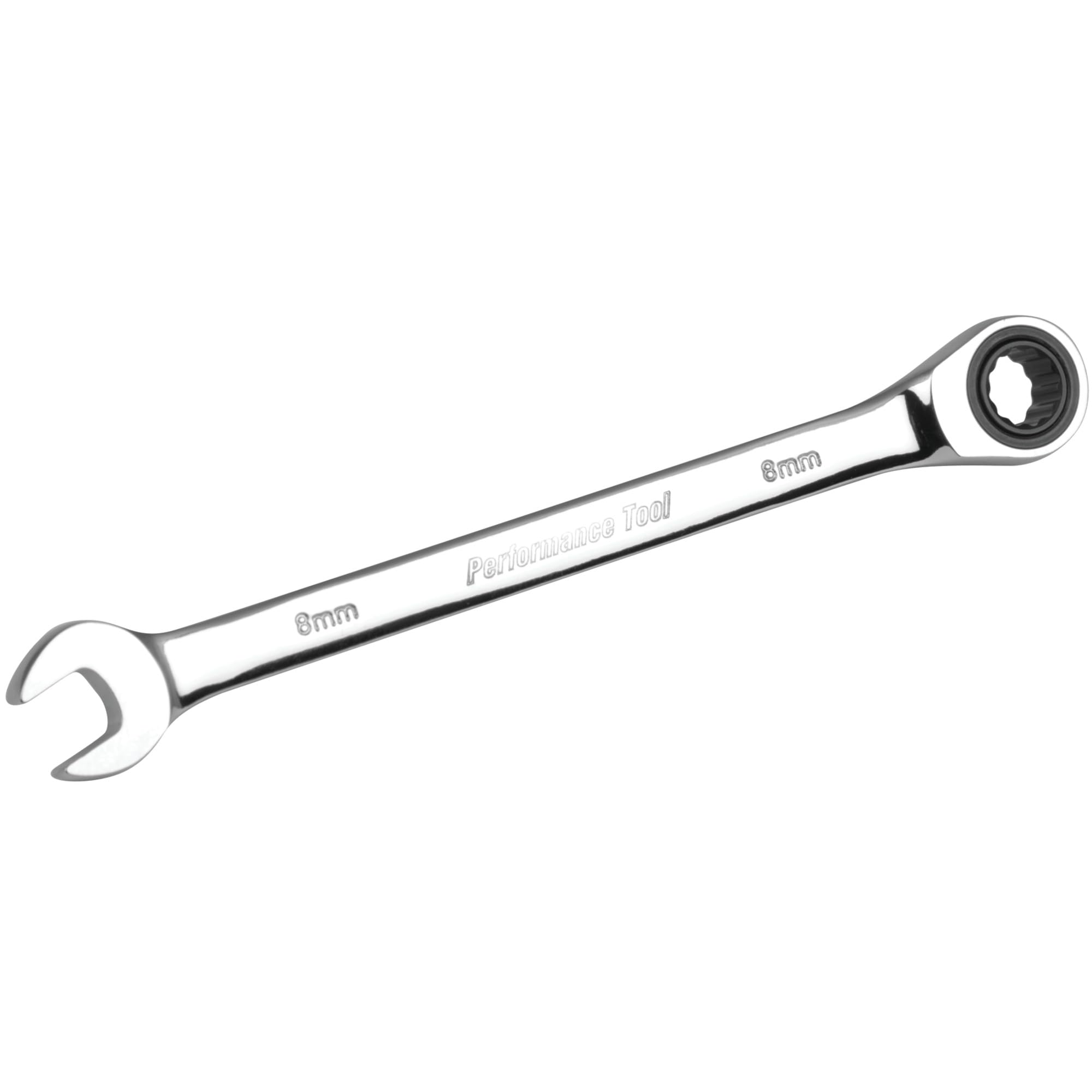 8mm Performance Tool W30348 Chrome Vanadium Professional Ratcheting Wrench