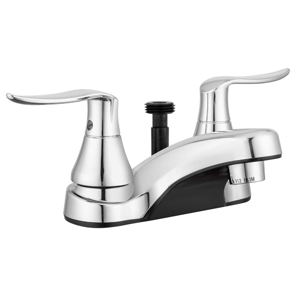 Dura Faucet RV Bathroom Faucet DF-PL720LH-CP with Winged Levers and Shower Hose Diverter (Chrome)