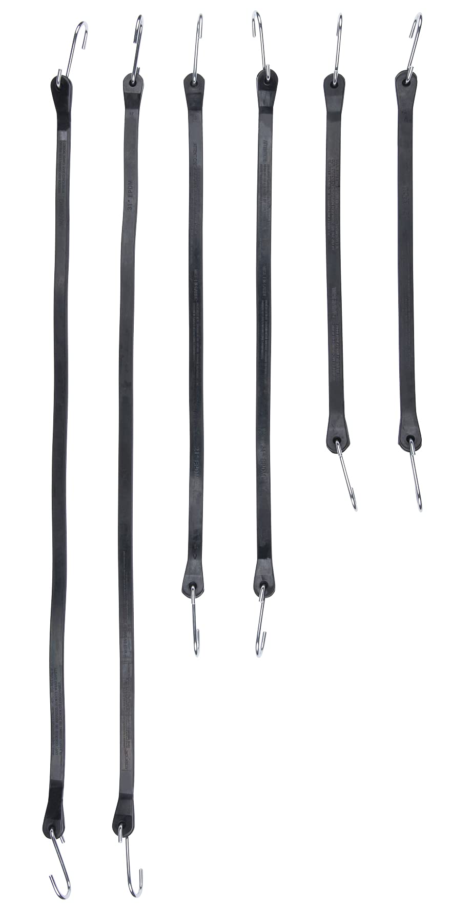 6Pc Performance Tool W1891 Tarp Strap Assortment - Heavy Duty Bungee Cord Set with Hooks for Securely Holding Down Tarps, Canopies, and Cargo