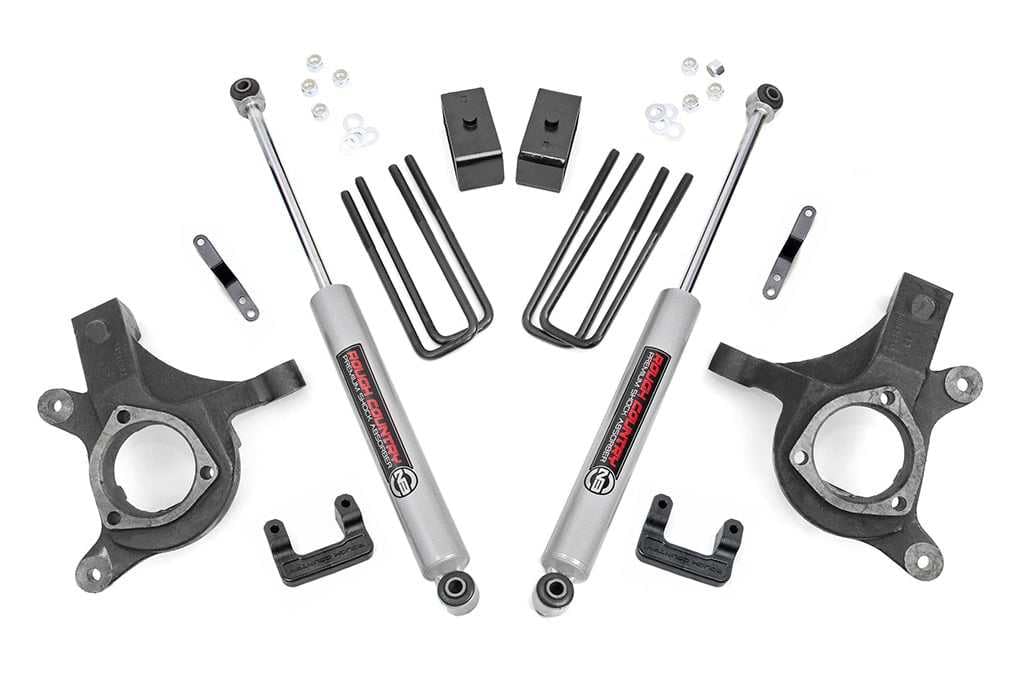 5" Rough Country Suspension Lift Kit with Premium N3 Shocks for Chevy Silverado & GMC Sierra 1500 (2007-2013) 2WD w/6 Lug Wheels