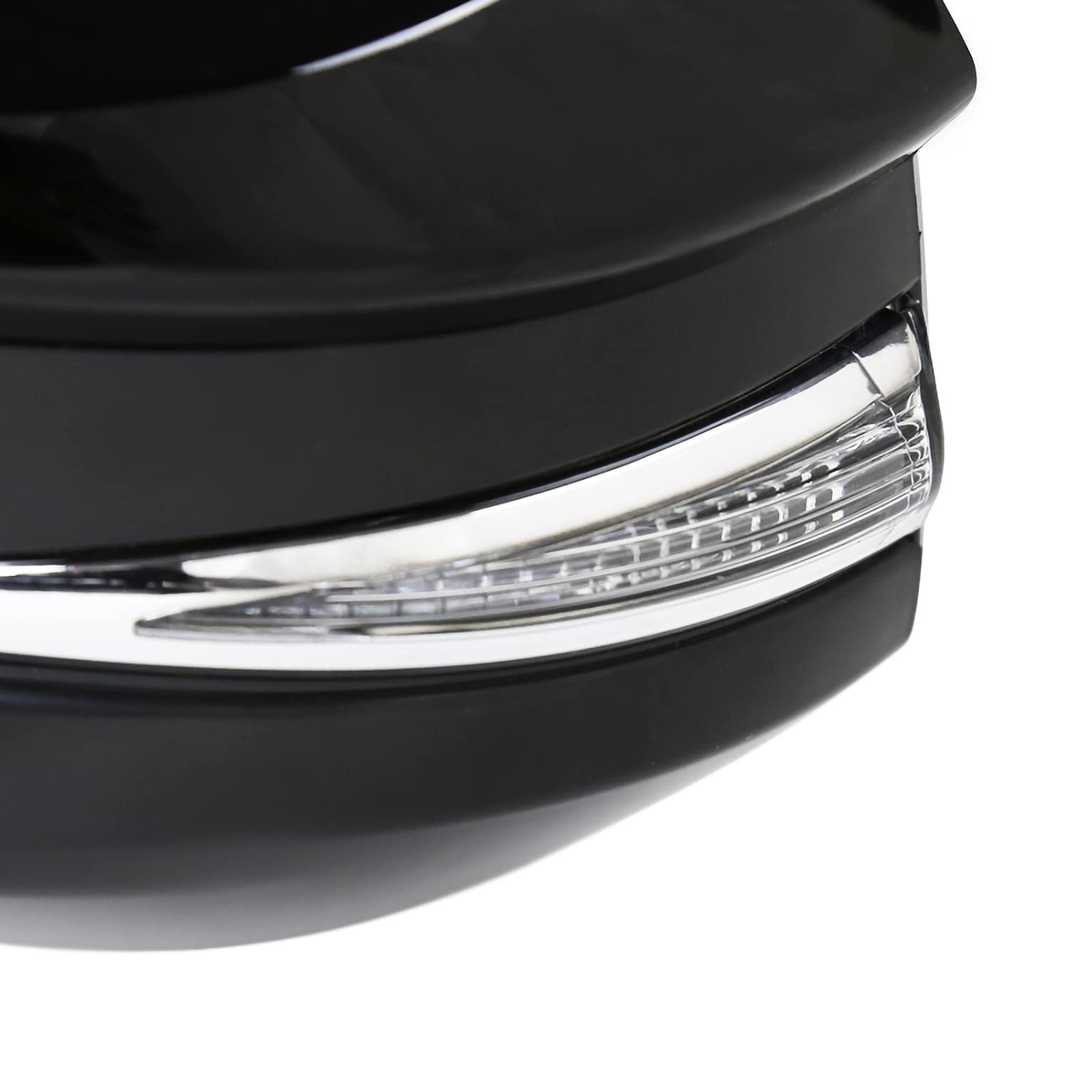Power Heated Spec-D Tuning Glossy Black 7-Pin + LED Signal Left Driver Side Mirror Compatible with Toyota RAV4 2013-2015