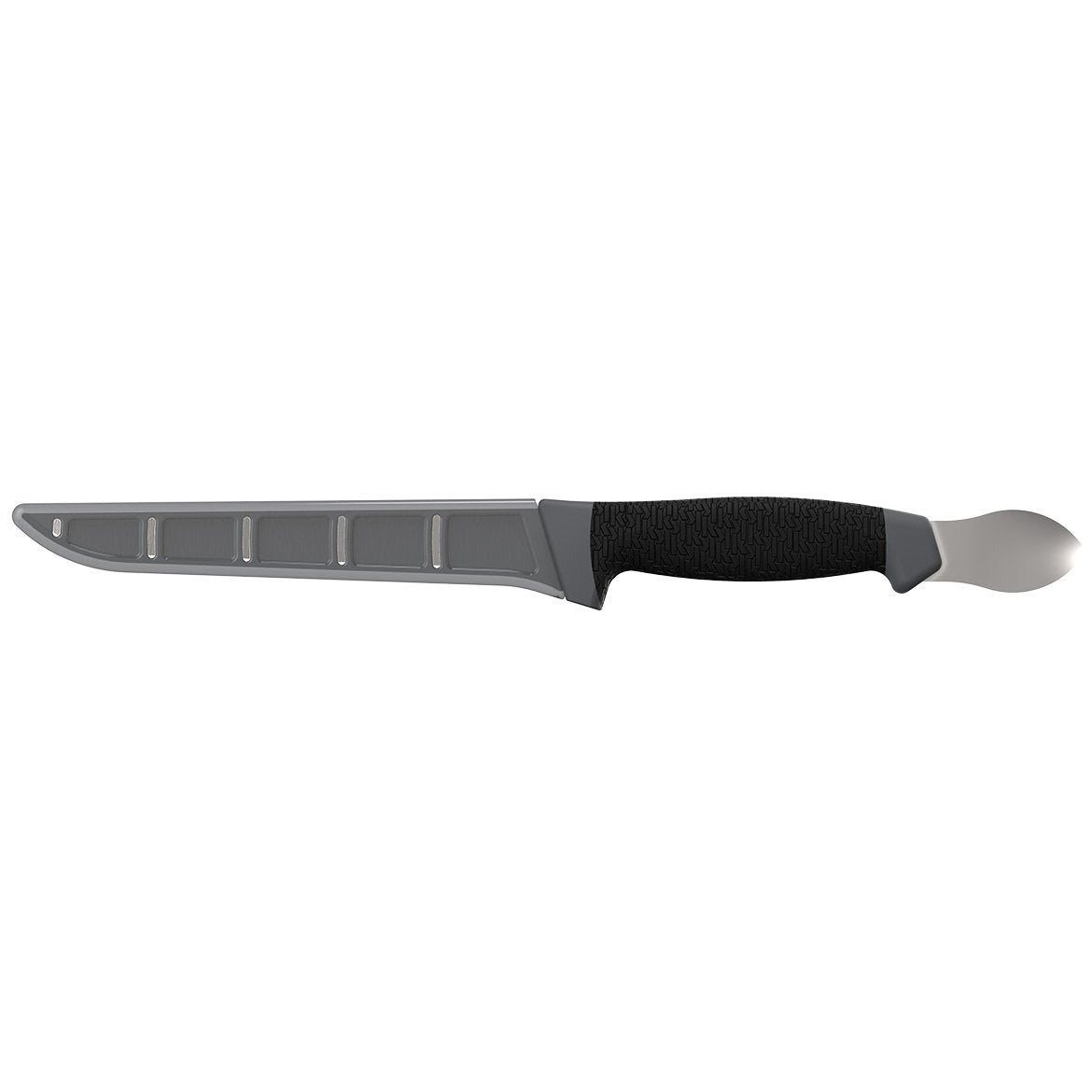 7" Kershaw Boning Knife with Spoon, Stainless Steel Blade with Protective Sheath, Fishing Fillet Knife, Two-in-One Fishing Tool for Anglers