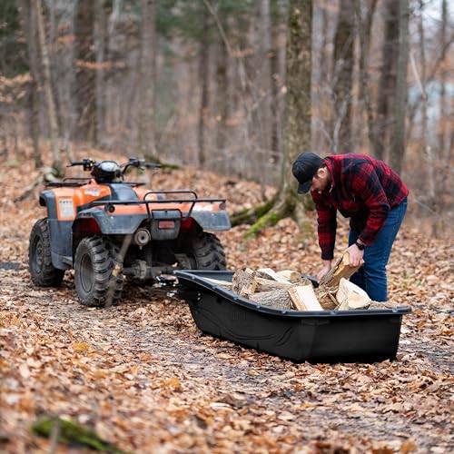 Trek Sport 82 Pelican - Utility Sled Comes with Set of Runners, Tow Hitch and Travel Cover - Carry Up to 500 lb - Black