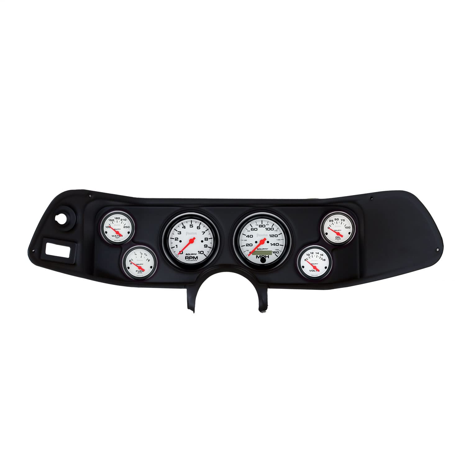 AutoMeter Dash Kit Direct Fit, Camaro 70-78, Tach/Mph/Fuel/Oilp/Wtmp/Volt, Phantom (2132-09)
