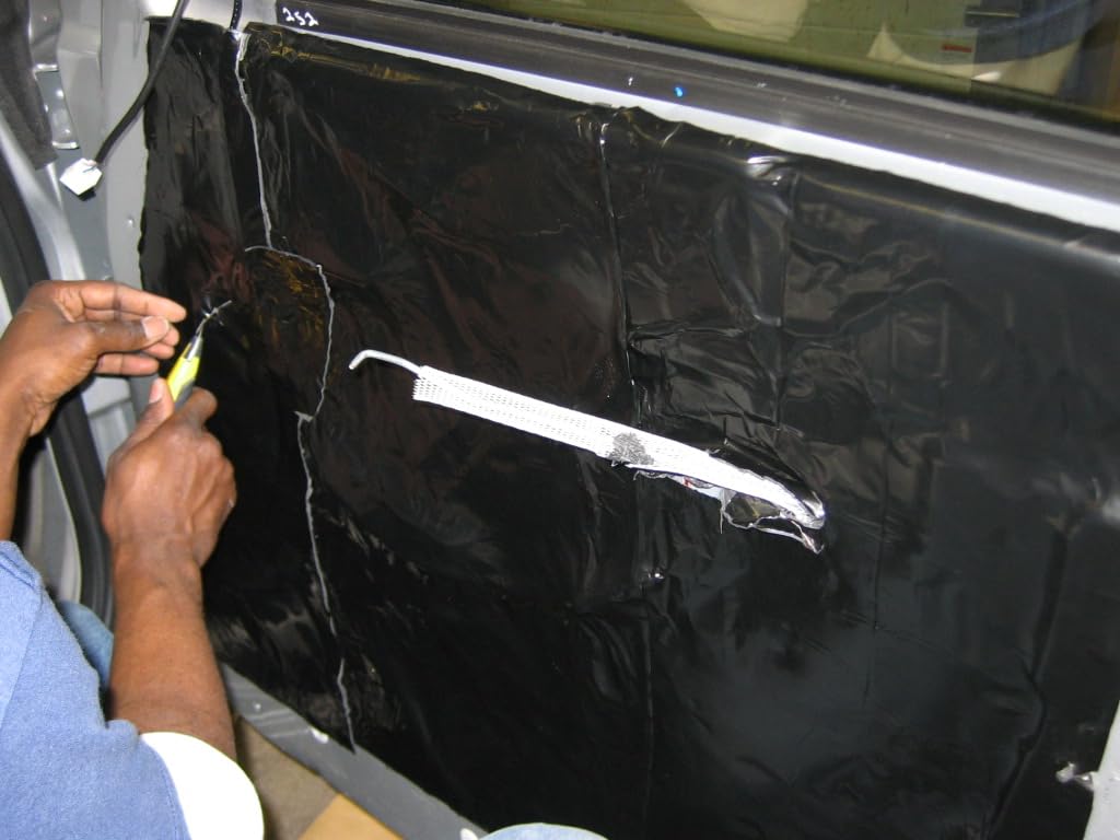 HushMat Door Kit 10201 - 10 Sheets of 12" x 12" Black Ultra Sound Deadening & Thermal Insulation - 10 Sq. Ft.