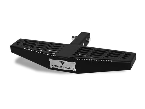 AR Mesh Armordillo Rear Hitch Step|Compatible for Class 3 Trailer Hitch 2" Receiver|Matte Black|Hitch Step Bar|Bumper Guard|Steel|Universal|8724194