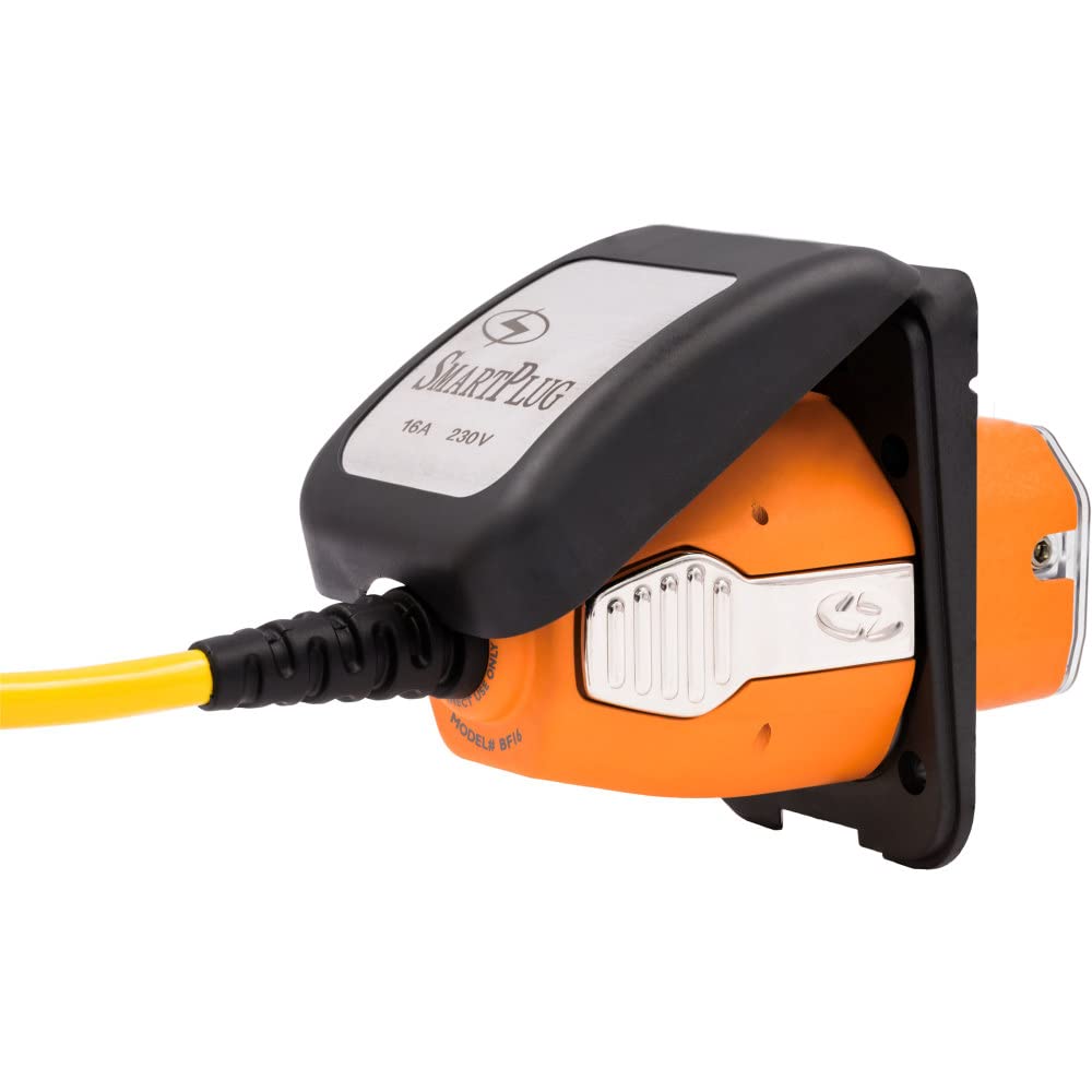 RV/Boat & Camper Shore Power Combo Kit - SmartPlug B16ASSYPW 16A 125V Female Connector & Non-Metallic Inlet Receptacle, Durable Weatherproof Electrical Connectors Kit