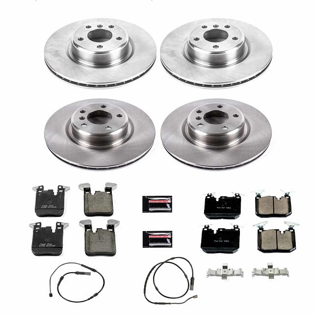 Power Stop Autospecialty KOE6655 Front and Rear Replacement Brake Kit-OE Brake Rotors & Ceramic Brake Pads