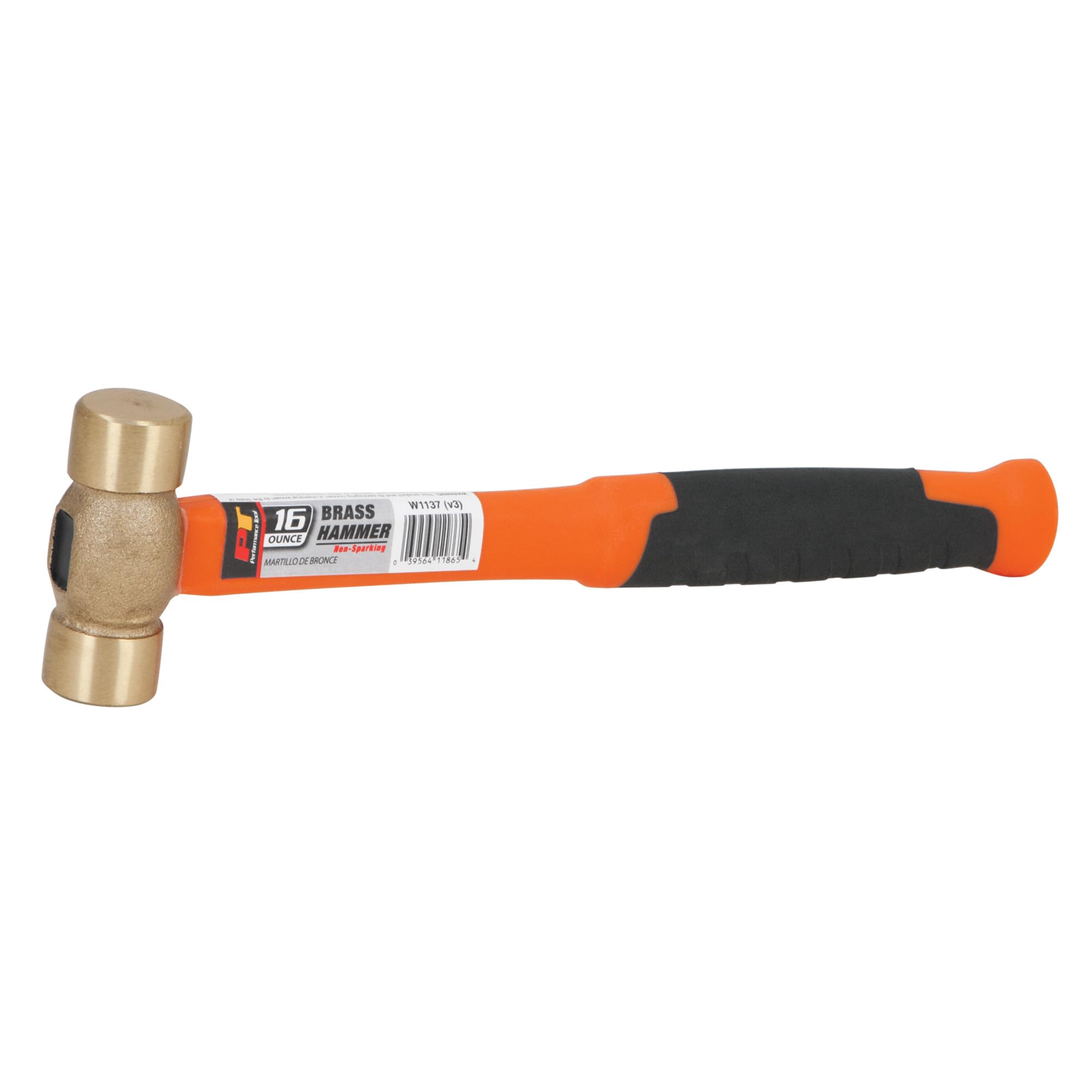 W1137 Performance Tool Solid Brass Hammer, 16 oz