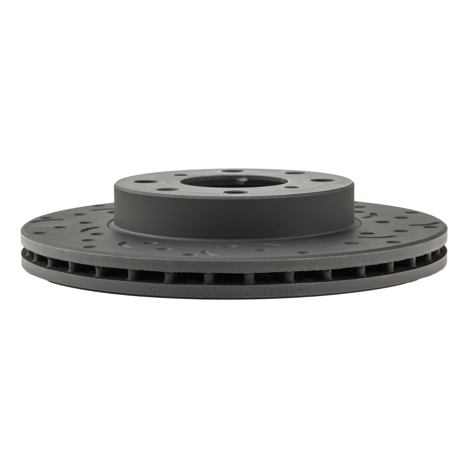 Talon Cross-Drilled and Slotted Vented Rotor, Hawk Performance Brakes, 9.45 in. Diameter, 1.77 in. Height