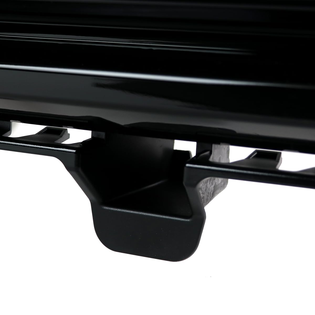 Polished Black Spec-D Tuning Denali Style Front Bumper Hood Upper Grill Grille Compatible with 2019-2021 GMC Sierra 1500