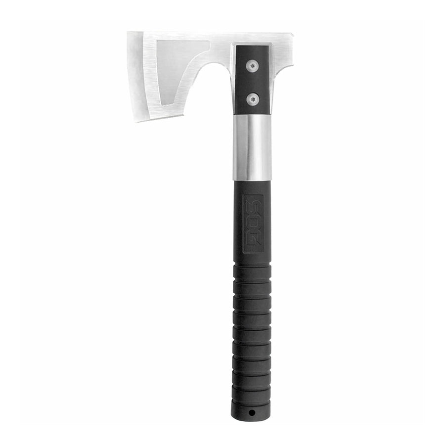 SOG Camp Axe- Camping and Compact Survival Hatchet/Hammer Tool with Sheath and 3.1 Inch Bushcraft Axe Edge (CH1001-CP)