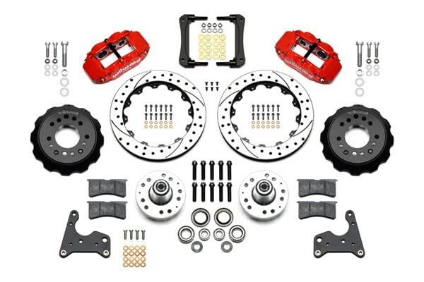 12.88" FNSL6R Hub Kit, Front, Drill, Red