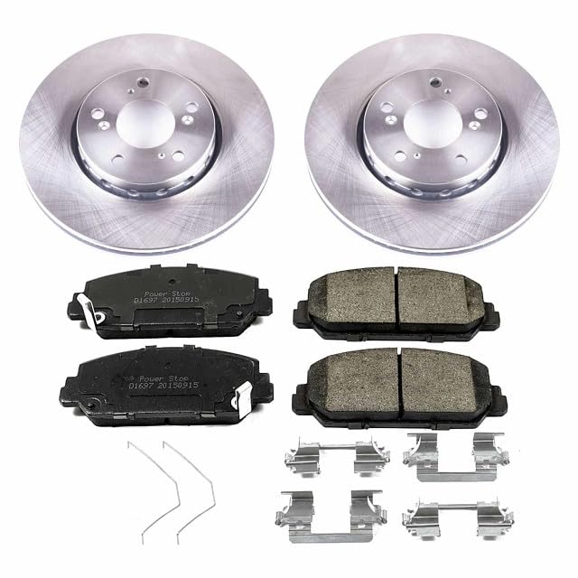 Power Stop KOE6955 Front Replacement Brake Kit-OE Brake Rotors & Ceramic Brake Pads For Acura RLX 2014-2020 [Model Specific]
