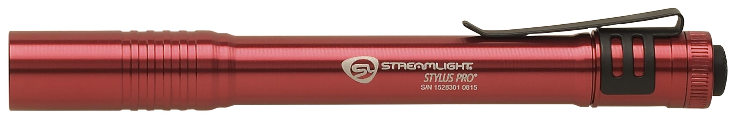 Streamlight Stylus Pro 100-Lumen White LED Pen Light for Everyday Use, Inspectors, and Law Enforcement with 2 AAA Alkaline Batteries, Red