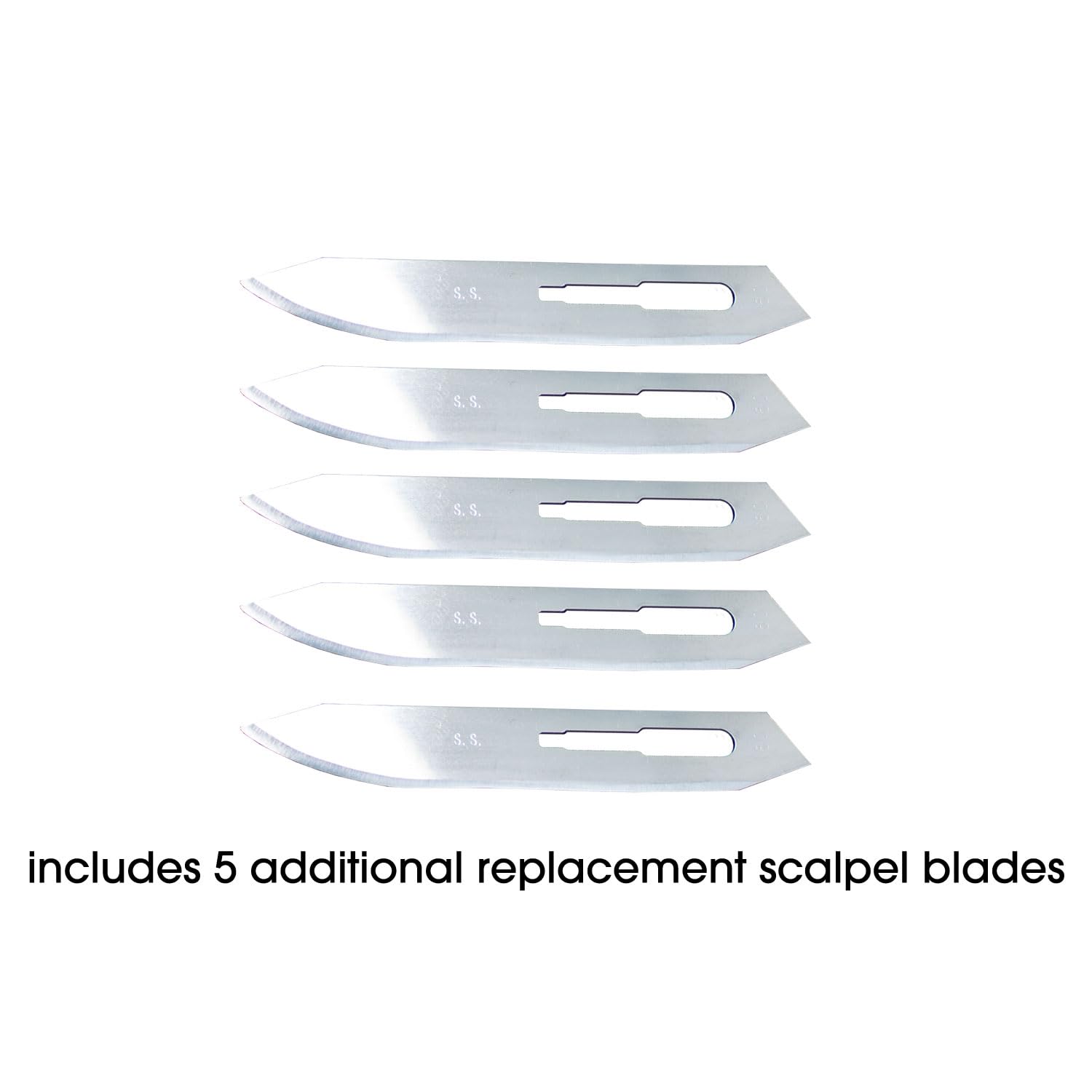 HME Pocket Lightweight Fixed Stainless Steel Replacement Blade Knife with 5 Blades and Sheath for Hunting, Camping, Backpacking, Hiking