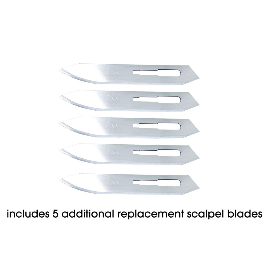 HME Pocket Lightweight Fixed Stainless Steel Replacement Blade Knife with 5 Blades and Sheath for Hunting, Camping, Backpacking, Hiking