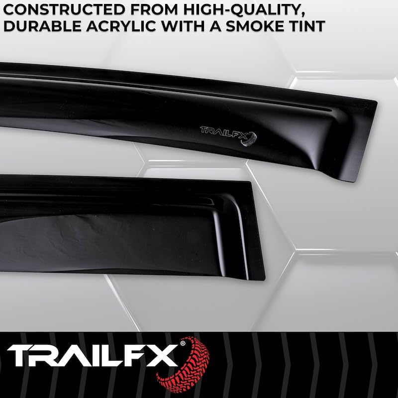 Set of 4 Rainguard Fits Chevrolet Trax 2024-2026 Low Profile Tape-On Smoke Acrylic Window Vents UV and Scratch Resistant
