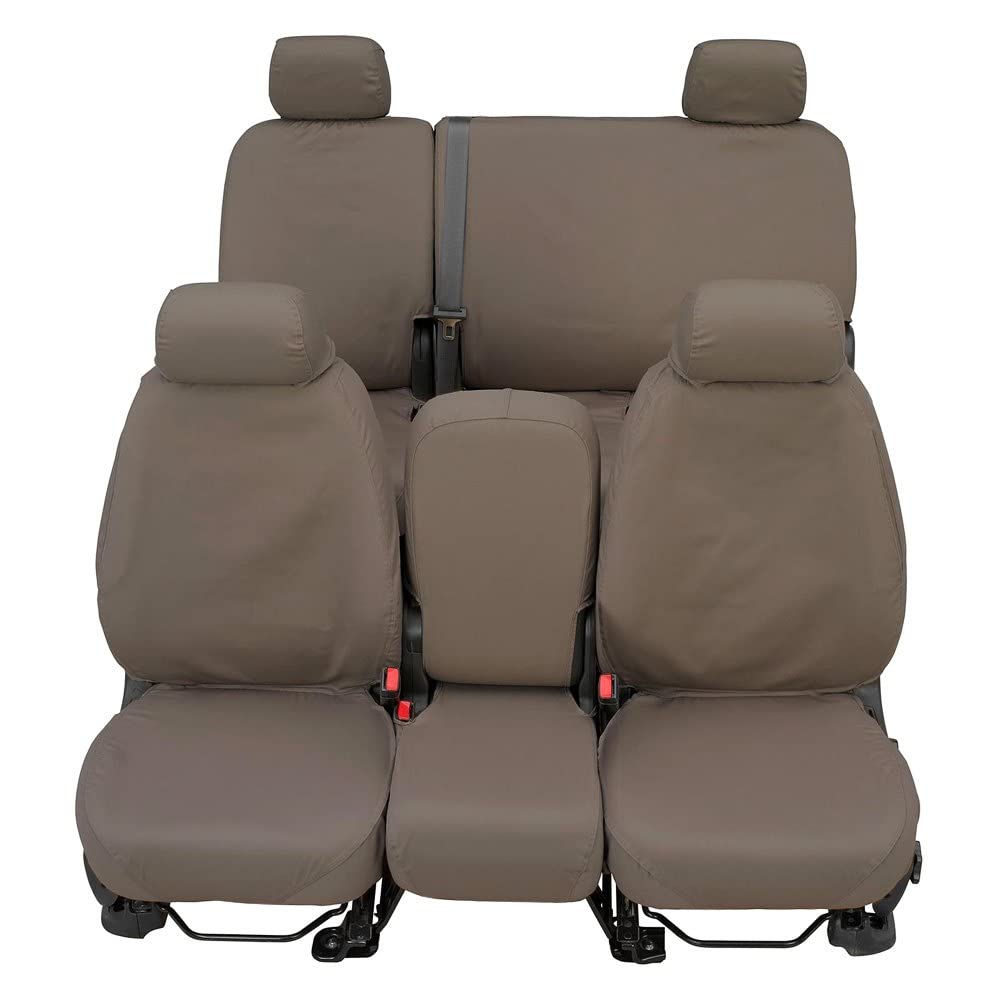 Covercraft Rear-Second Seat Bench Custom-Fit SeatSaver Seat Covers - Polycotton Fabric, Misty Grey