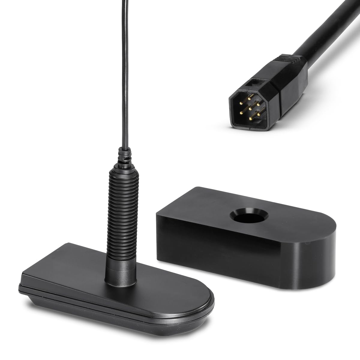 Humminbird Thru Hull Plastic Transducer for Helix with Dual Beam Sonar, MEGA Side/Down Imaging – XPTH 9 20 MSI T