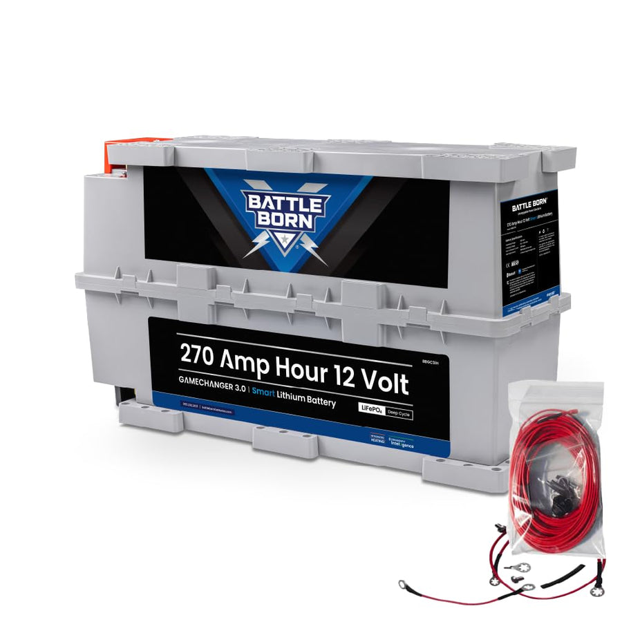 12V 270Ah GC3 Smart Heated Lithium-Ion (LiFePO4) RV, Marine, Solar, & Off-Grid Battery - Battle Born Batteries