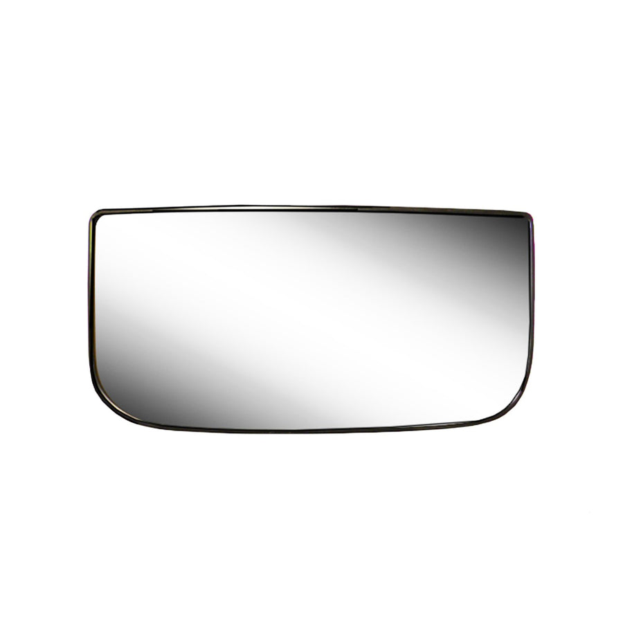 Non-heated Driver Side Mirror Glass w/backing plate, Chevrolet Avalanche, Silverado, Suburban, Tahoe, GMC Yukon, Sierra, Yukon, towing mirror bottom lens, 3 9/16" x 7 1/2" x 7 3/16"