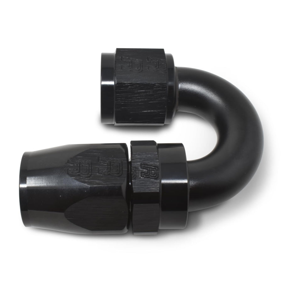 Full Flow Edelbrock 613505 Swivel Hose End 180 Deg -6 An Tight Radius All Blk Finish