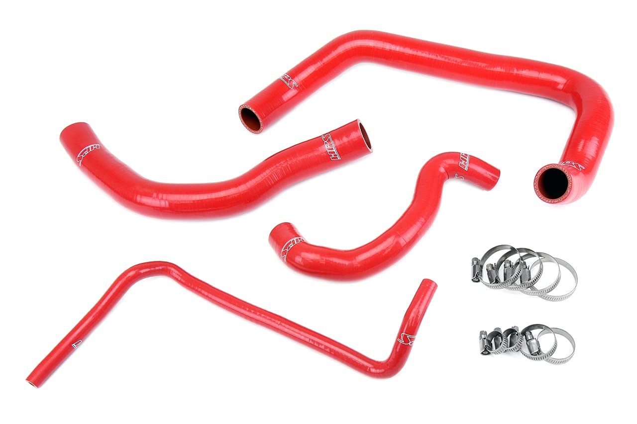 3-ply HPS Red Reinforced Silicone Radiator Coolant Hose Kit 57-2084-RED