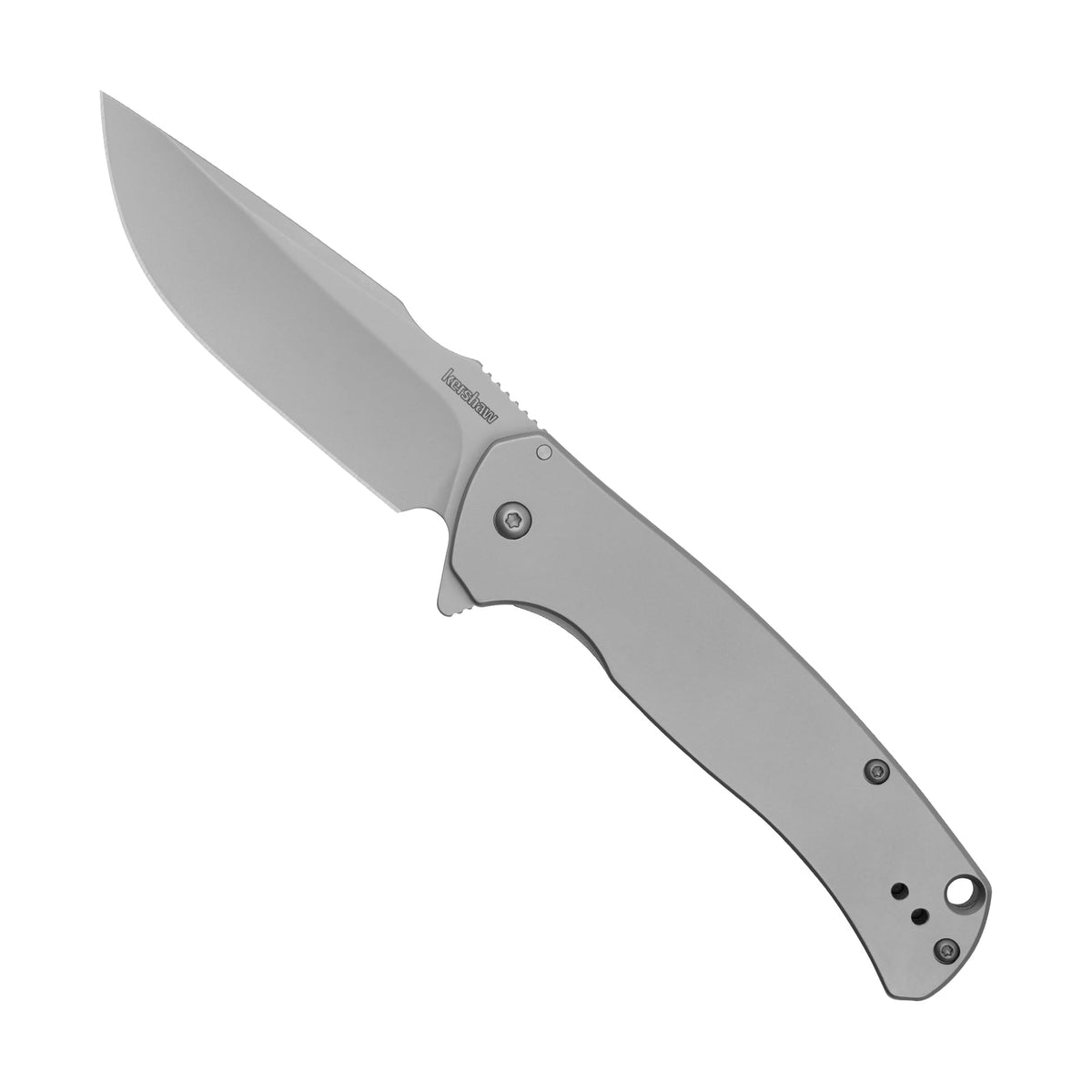 Kershaw Pocket Knife Scour, Matte Gray Design, 3.3 Inch Stainless Steel Drop Point Blade, EDC with Assisted Opening, Reversible Pocketclip, Everyday Carry Pocket Knife for Men and Women