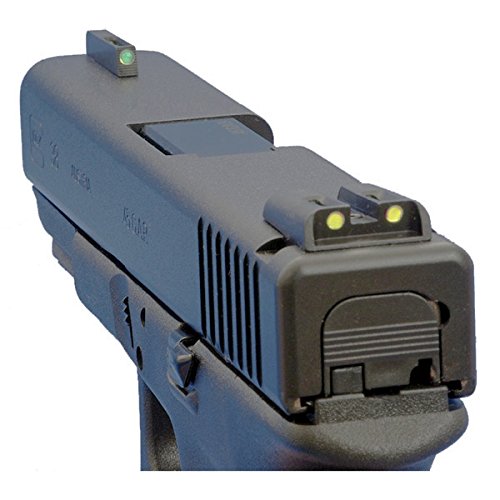 Glock High TRUGLO TFO Handgun Sight Set - Green/Yellow Rear
