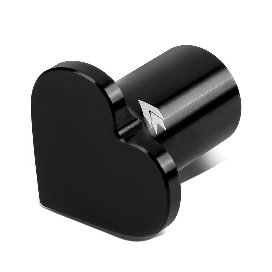 NRG Innovations 6061 Aluminum NRG-DB-H003BK Heart E-Brake Drift Button, Hand Brake Lever Button Compatible with Honda Civic/CRX/Del Sol, Black