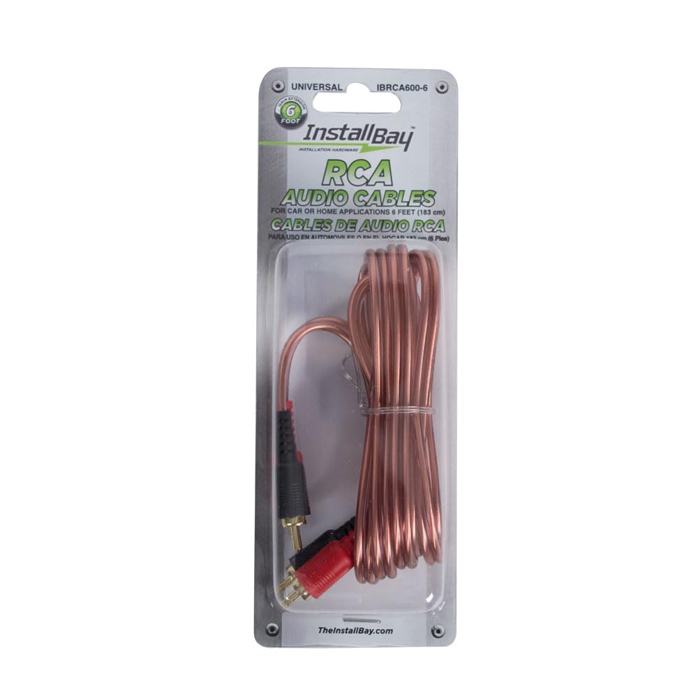 6Ft RCA Cable Red/Black Install Bay