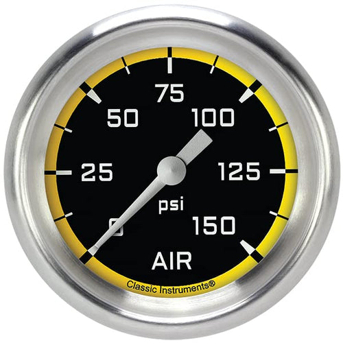 AX318YAPF Classic Instruments AutoCross Yellow 2-5/8" Air Pressure Gauge