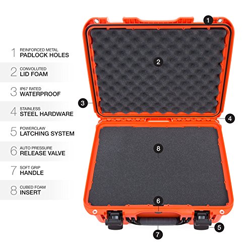 Waterproof Nanuk 933 Hard Case with Foam Insert - Orange