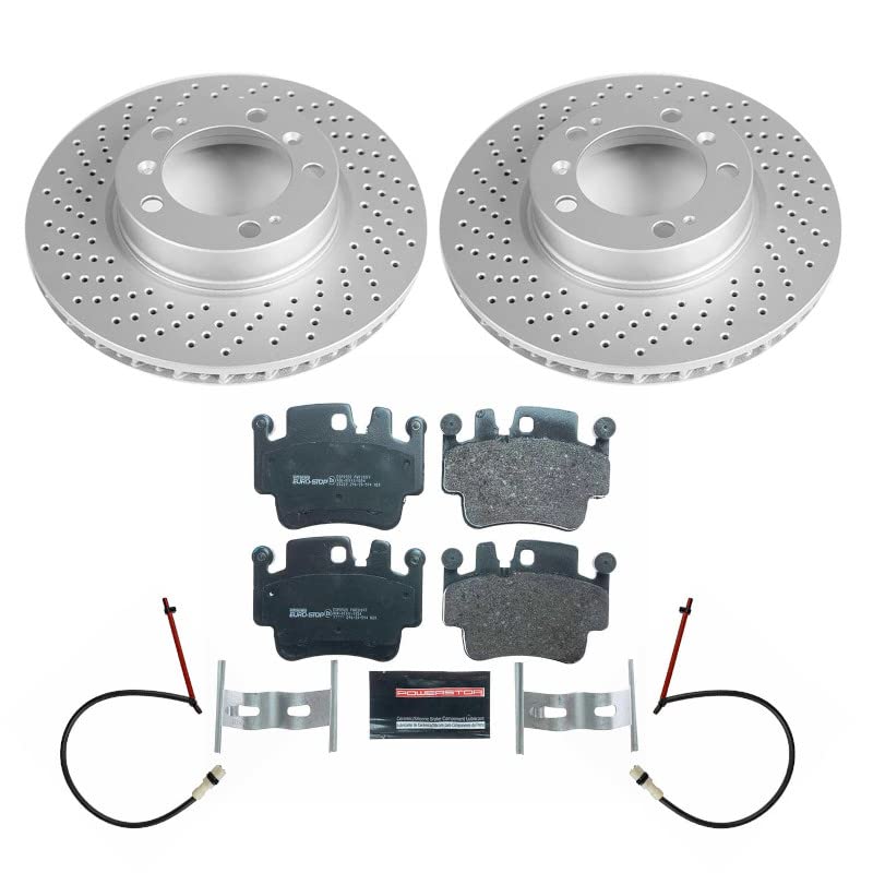 Power Stop Front ESK1698 ECE-R90 Certified Brake Pads and Rotors Kit Euro-Stop For Porsche 911 1999-2005 [Model Specific]