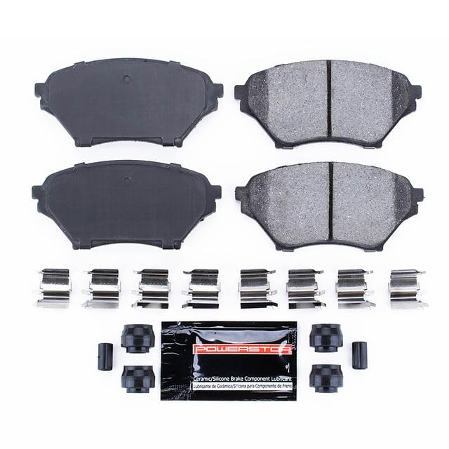 Power Stop Z23-890 Z23 Evolution Sport Carbon Fiber Infused Ceramic Brake Pads with Hardware For Mazda Miata 2001-2005 [Model Specific]