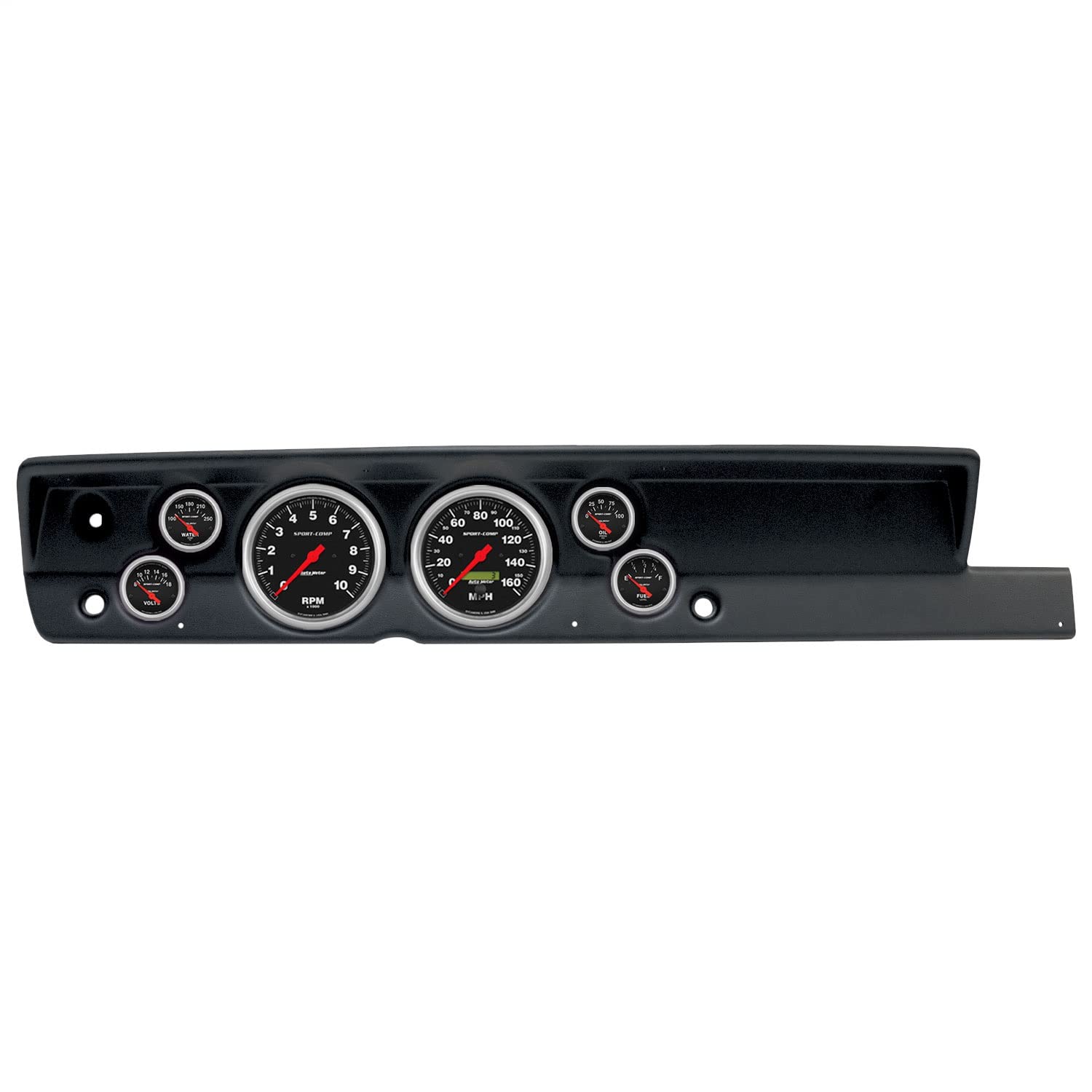 AutoMeter Dash Kit Direct Fit, (5" X2, 2 1/16" X4), Plym Cuda No Heat 67-69, Sport-Comp (2117-11)