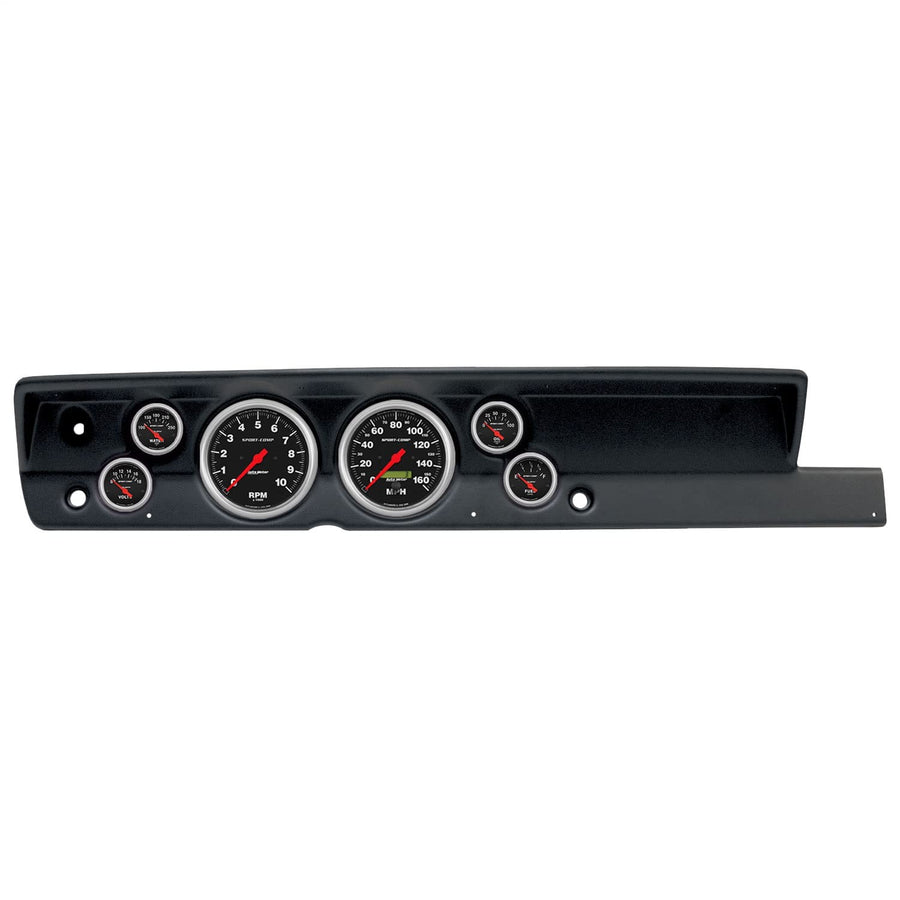 AutoMeter Dash Kit Direct Fit, (5" X2, 2 1/16" X4), Plym Cuda No Heat 67-69, Sport-Comp (2117-11)