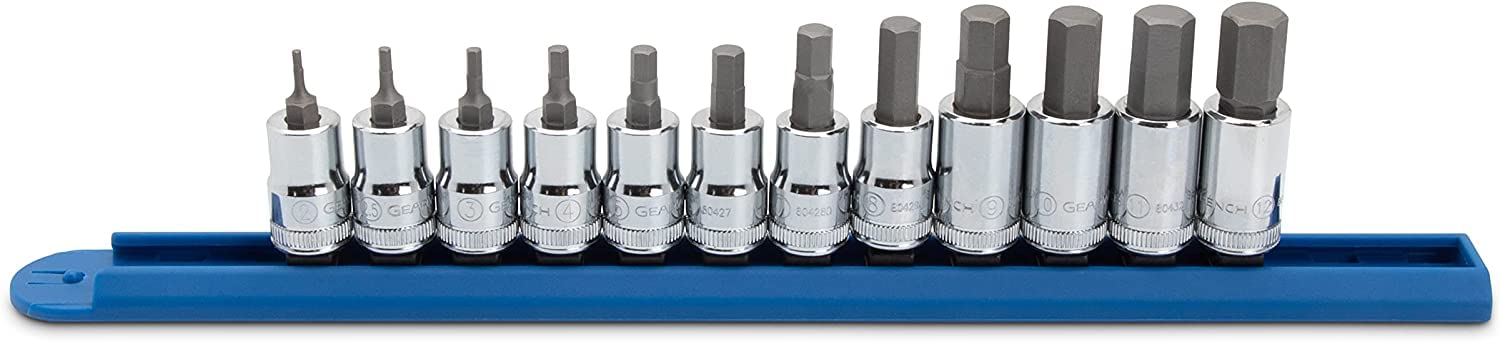 12 Pc. GEARWRENCH 3/8" Drive Hex Bit Socket Set, Metric - 80580