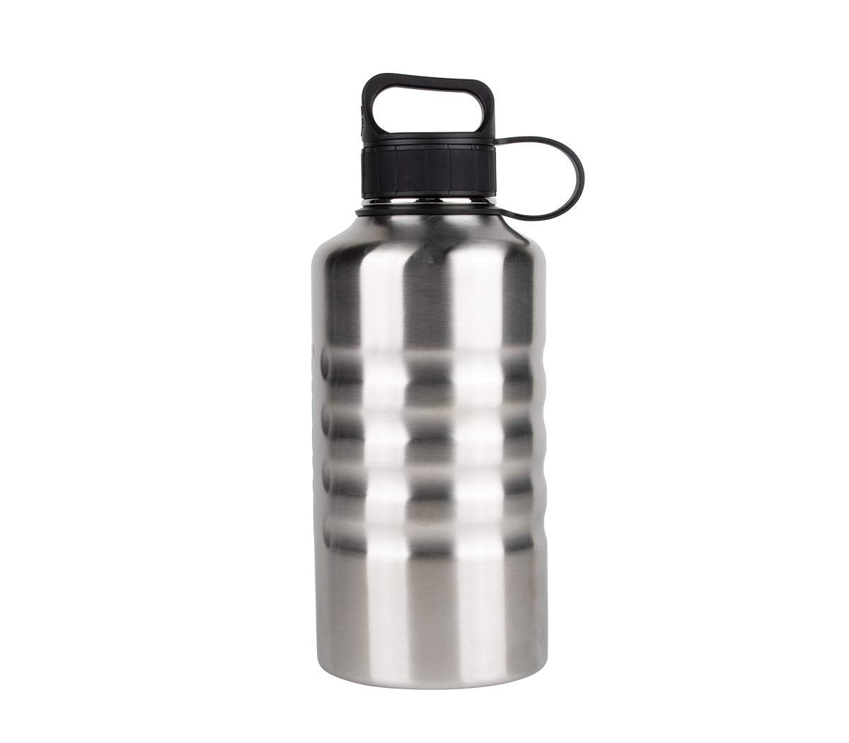 64 oz Grizzly Grip Water Bottle | Vacuum Insulated | Stainless Steel with Insulated Lid | For Gym Women Men Beach Camping Hiking Fishing Hunting Sports | Brushed