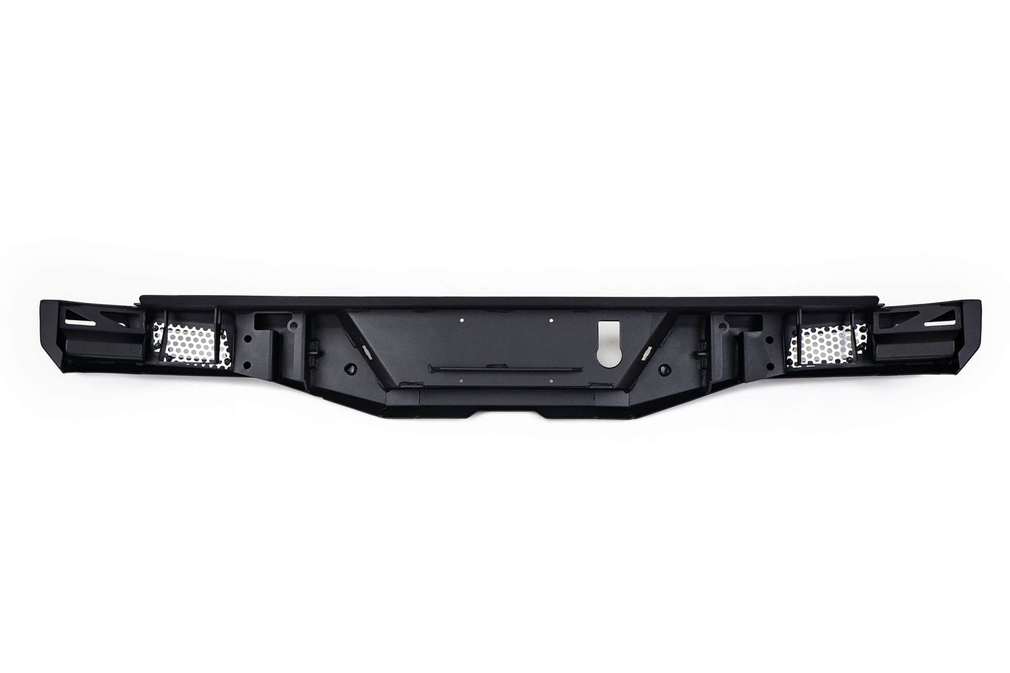 MTO Series Rear Bumper for Tacoma 2016 - Current | DV8 Offroad | Corner Side Steps | Auxiliary Light Mounts | Paintable Mesh Panels | Works with Sensors | Compatible with OEM Tow Package | RBTT1-04