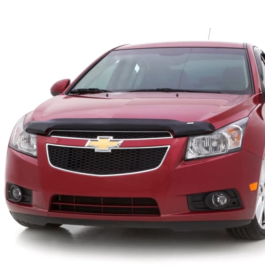 Carflector Auto Ventshade [AVS] Hood Shield / Protector | Fits 1999 - 2005 Pontiac Grand Am | Medium Profile Bug Deflector - 1 pc., Dark Smoke | 20309