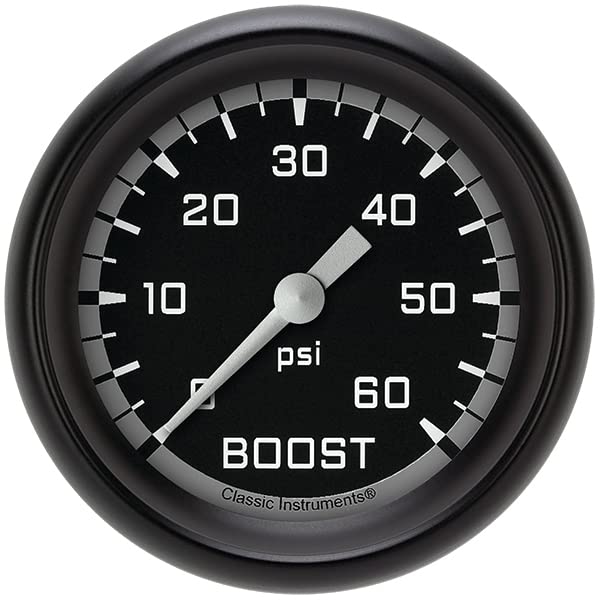 AX343GBPF Classic Instruments Gray 2-5/8" Boost Gauge, 60 psi AutoCross