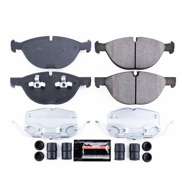Power Stop Z23-1381 Z23 Evolution Sport Carbon Fiber Infused Ceramic Brake Pads with Hardware For BMW X5 2011-2018, BMW X6 2008-2019 [Model Specific]