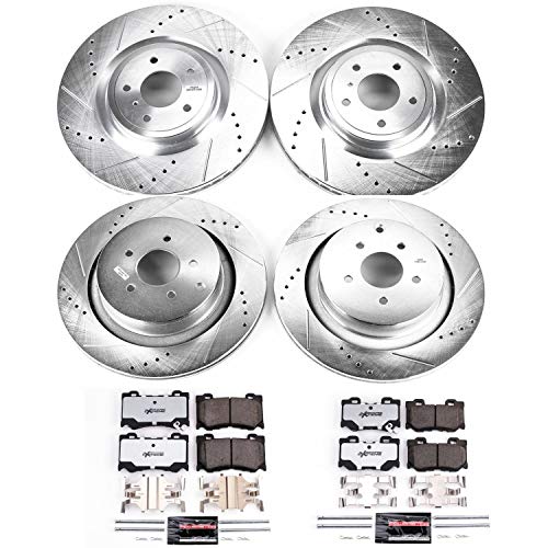 PowerStop Brake Kit Front & Rear For Infiniti 2009-2013 FX50, 2011-2013 M56, 2014-2024 Q50, 2017-2022 Q60, 2014-2019 Q70, 2015-2019 Q70L, Disc Rotors & Ceramic Brake Pads Replacement, K5823-26